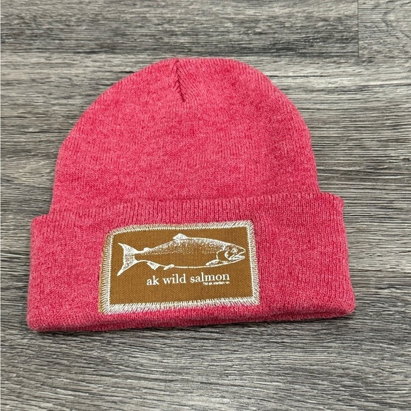 AK Wild Salmon Accessories - AK Wild Salmon Patch Beanie Alaska
